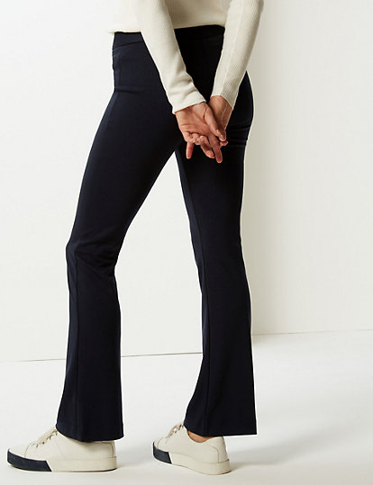 Jersey Slim Fit Flare Trousers
