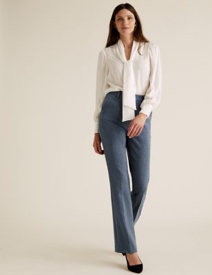Women's Formal Wide Leg Trousers, High Waisted Trousers