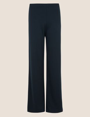 Marks & Spencer, Pants & Jumpsuits, Nwt Ms Collection Wide Leg High Rise  Pull On Pants Trousers Dark Navy Size 8