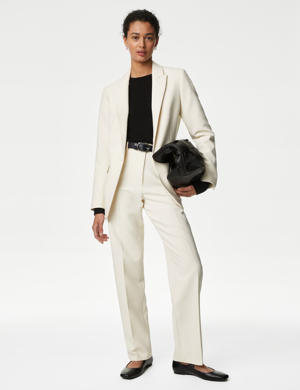 Cream shop evening trousers