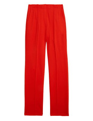 

Womens M&S Collection Jersey Straight Leg Trousers - Tomato, Tomato