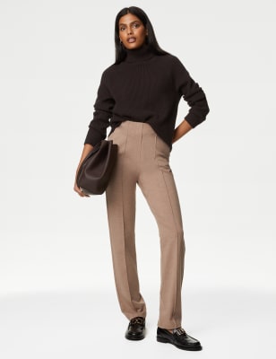 Jersey Straight Leg Trousers