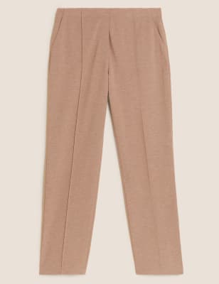 

Womens M&S Collection Jersey Straight Leg Trousers - Neutral, Neutral