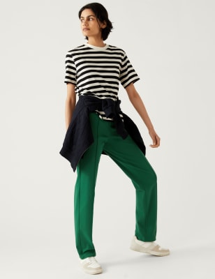 

M&S Collection Pantalón straight de puntoWomens - Grass, Grass