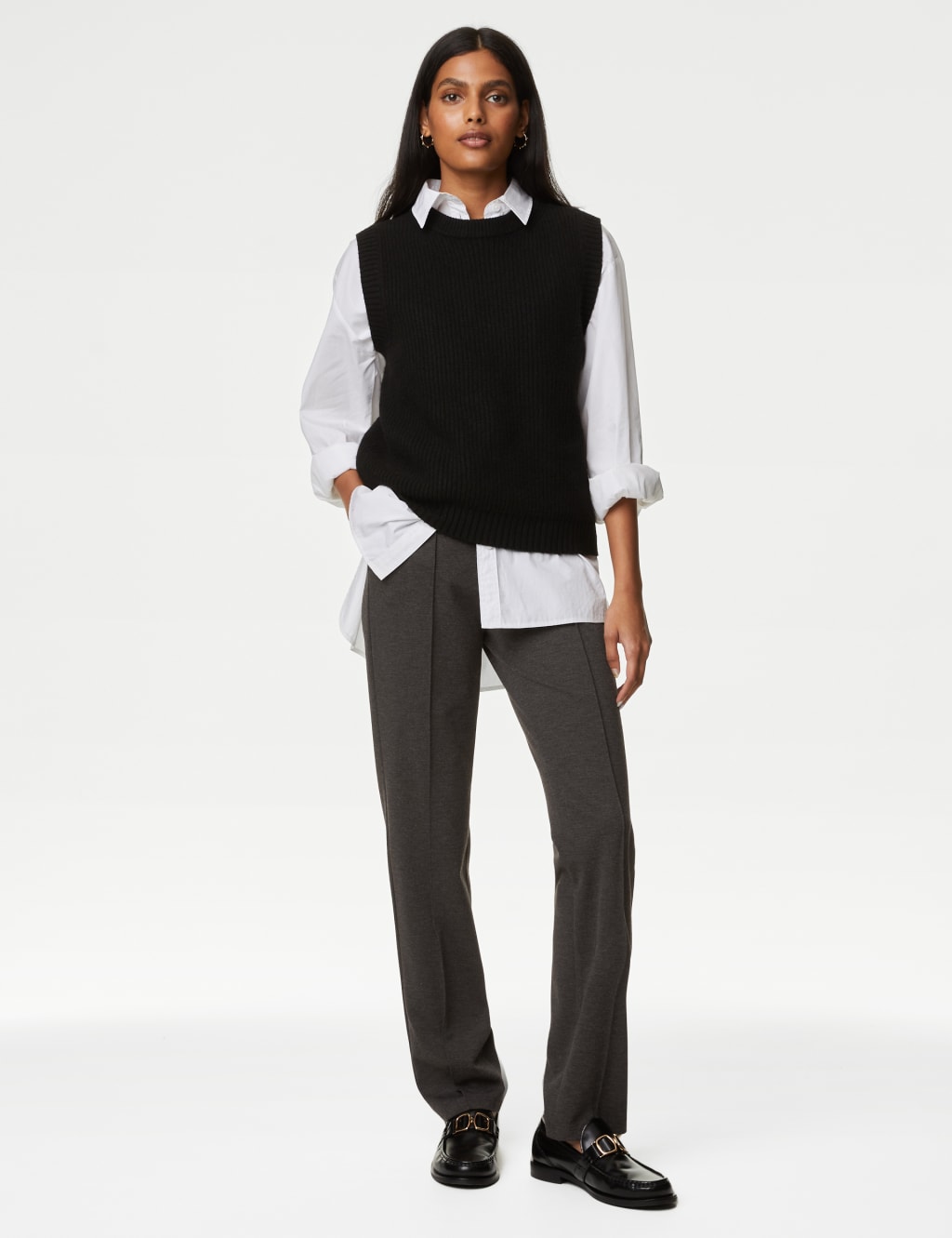 Jersey Straight Leg Trousers image 1