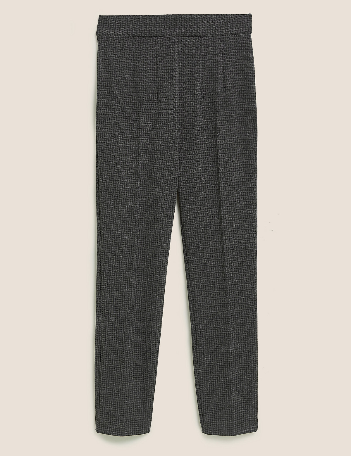 Jersey Houndstooth Slim Fit Trousers