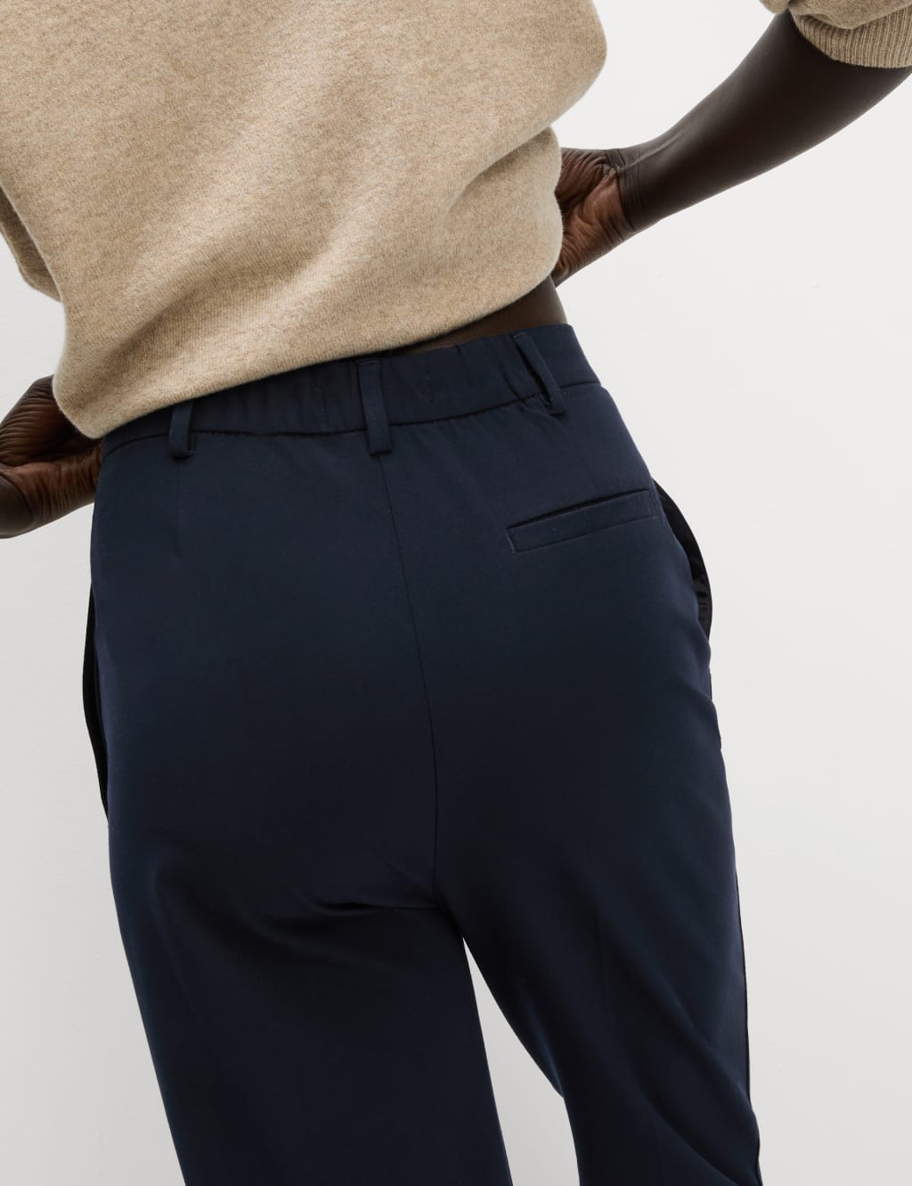 Straight Leg Trousers with Stretch image 3