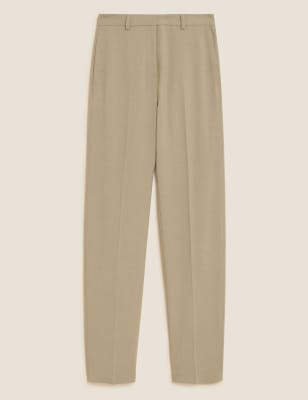 

Womens M&S Collection Straight Leg Trousers with Stretch - Beige Marl, Beige Marl