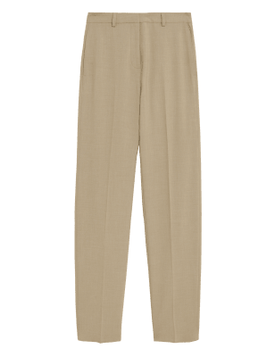 

Womens M&S Collection Straight Leg Trousers with Stretch - Beige Marl, Beige Marl