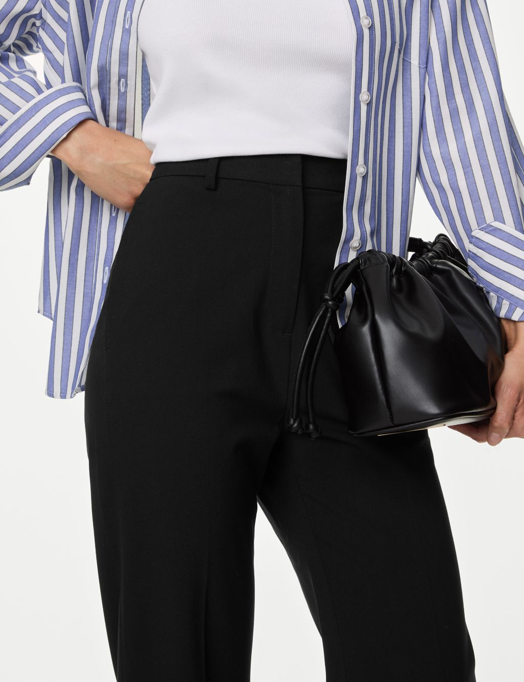 Straight Leg Trousers with Stretch image 3