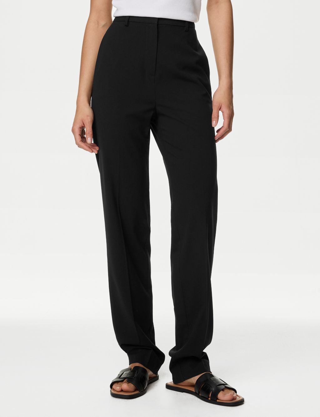 Straight Leg Trousers with Stretch image 4