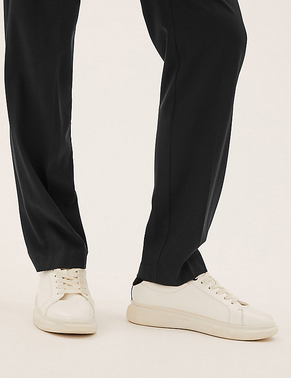 Straight Leg Trousers with Stretch - BE