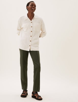 

Womens M&S Collection Jersey-Hose mit geradem Bein - Bark, Bark