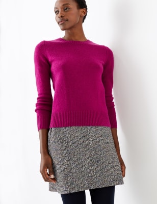 Minijupe coupe &eacute;vas&eacute;e en jersey textur&eacute;e