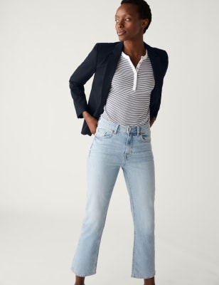 

Womens M&S Collection Schmal geschnittener, einreihiger Blazer - Navy, Navy