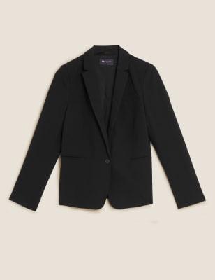 

Womens M&S Collection Slim Single Breasted Blazer - Black, Black