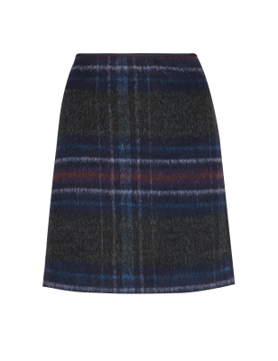 Checked Mini Skirt with Wool | M&S Collection | M&S