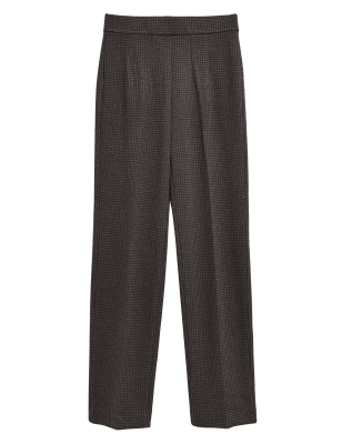 

M&S Collection Pantalón straight de punto de pata de galloWomens - Charcoal Mix, Charcoal Mix