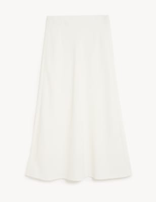 Satin Crepe Midaxi Circle Skirt