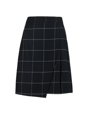 Wool Blend Checked Kilt Mini Skirt | M&S Collection | M&S