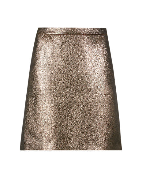 Metallic Effect A-Line Mini Skirt | M&S Collection | M&S