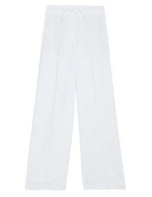 

Womens M&S Collection Crêpe-Hose mit weitem Bein und Kordelzug - Ivory, Ivory