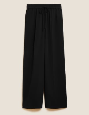 

Womens M&S Collection Hose mit weitem Bein und elastischem Taillenbund - Black, Black