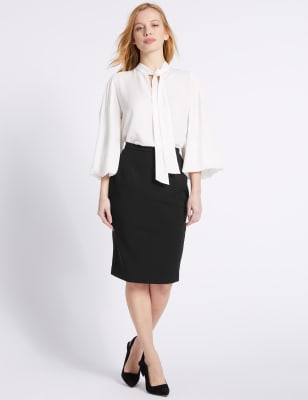 formal shirt with skirt