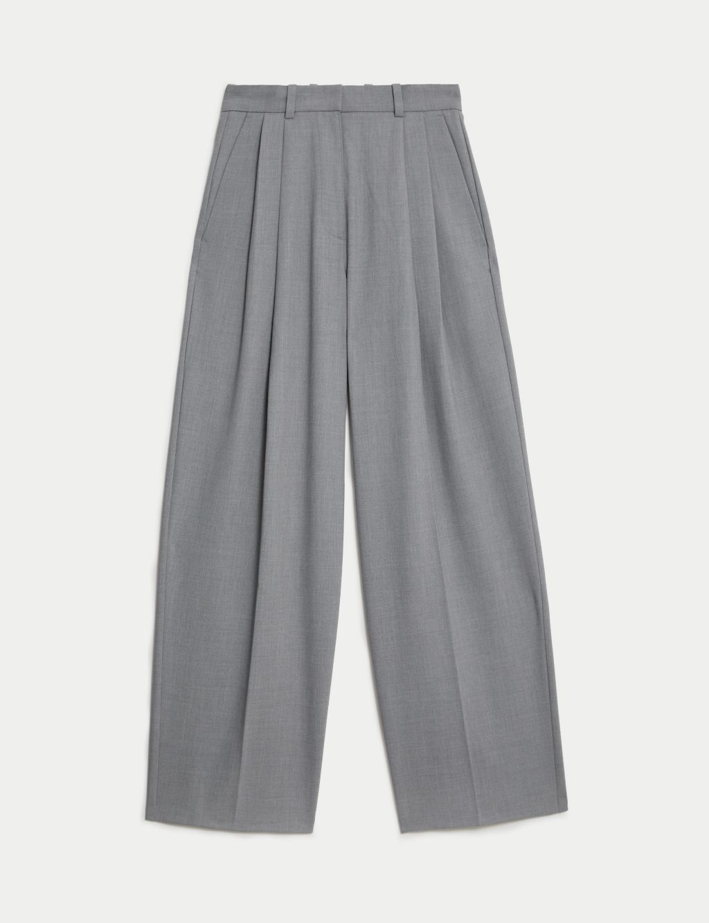 Pleat Front Relaxed Wide Leg Trousers image 2
