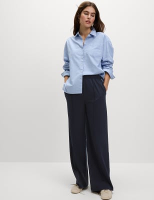 Linen Wide Leg Trousers, Sustainable Womenswear