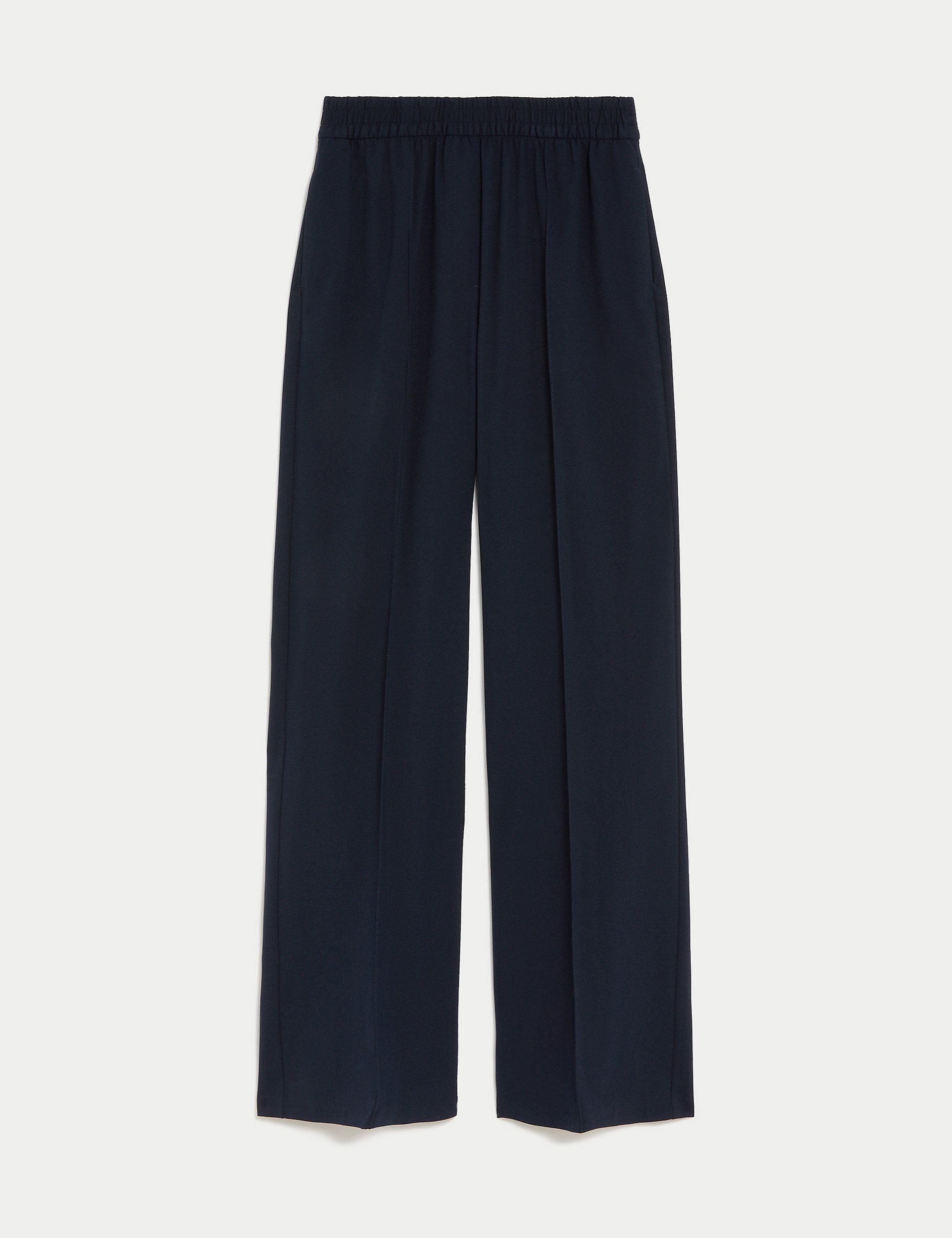 Marks & Spencer Women Clothing Pants Wide Leg Pants Pleat Front Wide Leg Trousers with Wool 
