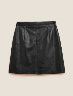 Leather Belted Knee Length Skirt | SOSANDAR | M&S