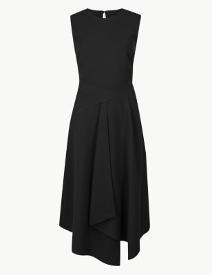 Black fit and 2025 flare midi dress