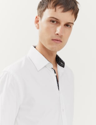 marks and spencer pure cotton twill shirt
