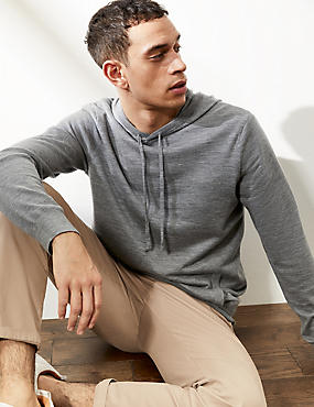 Wool With Cashmere Knitted Hoodie