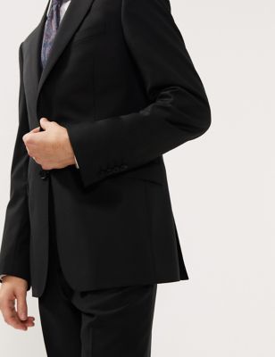 JAEGER  Mens  Tailored Fit Pure Wool Jacket - Black