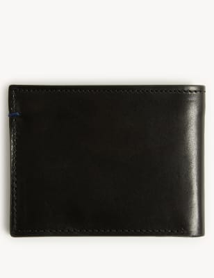 

JAEGER Mens British Luxury Leather Bi-Fold Wallet - Black, Black