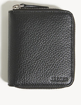 Premium Leather Textured Zip Wallet
