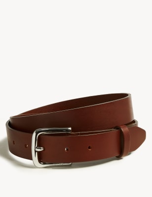 

JAEGER Mens British Luxury Leather Belt - Brown, Brown