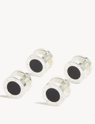 

JAEGER Juego de tachuelas de vestir plateadasMens - Plata, Plata