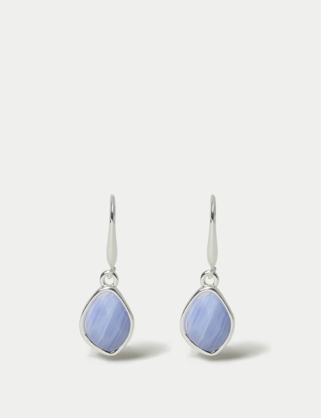 Blue Lace Agate Drop Earrings