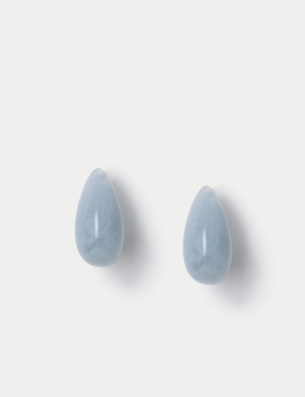 Enamel Tear Drop Stud Earrings