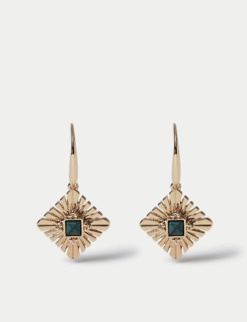 Per Una Gold Tone Jade Earrings