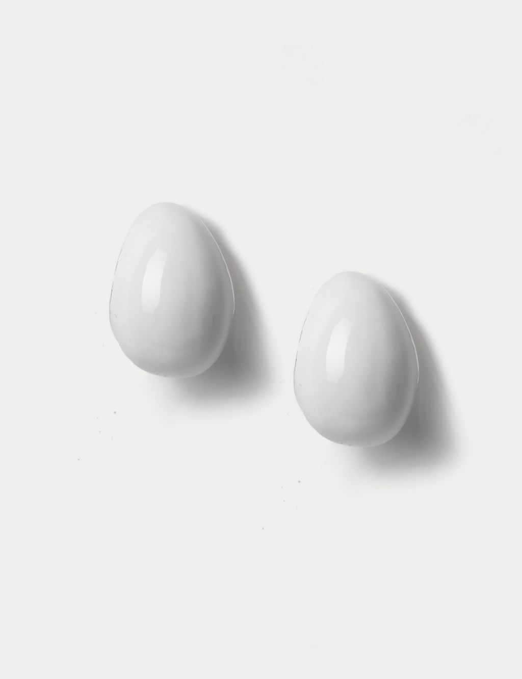 White Enamel Drop Earrings