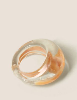 M&S Per Una Womens Glass Ring