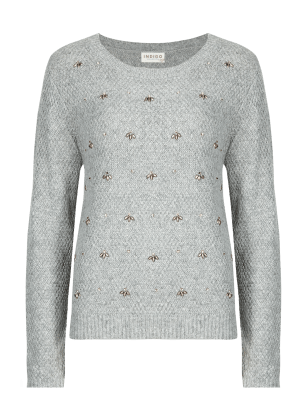 Textured Jewel Jumper | Indigo Collection | M&S