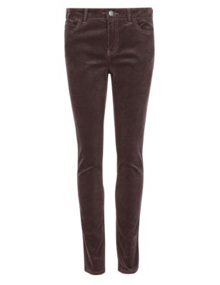 Cotton Rich Skinny Corduroy Trousers | Indigo Collection | M&S