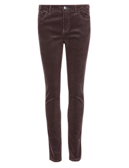 Cotton Rich Skinny Corduroy Trousers | Indigo Collection | M&S