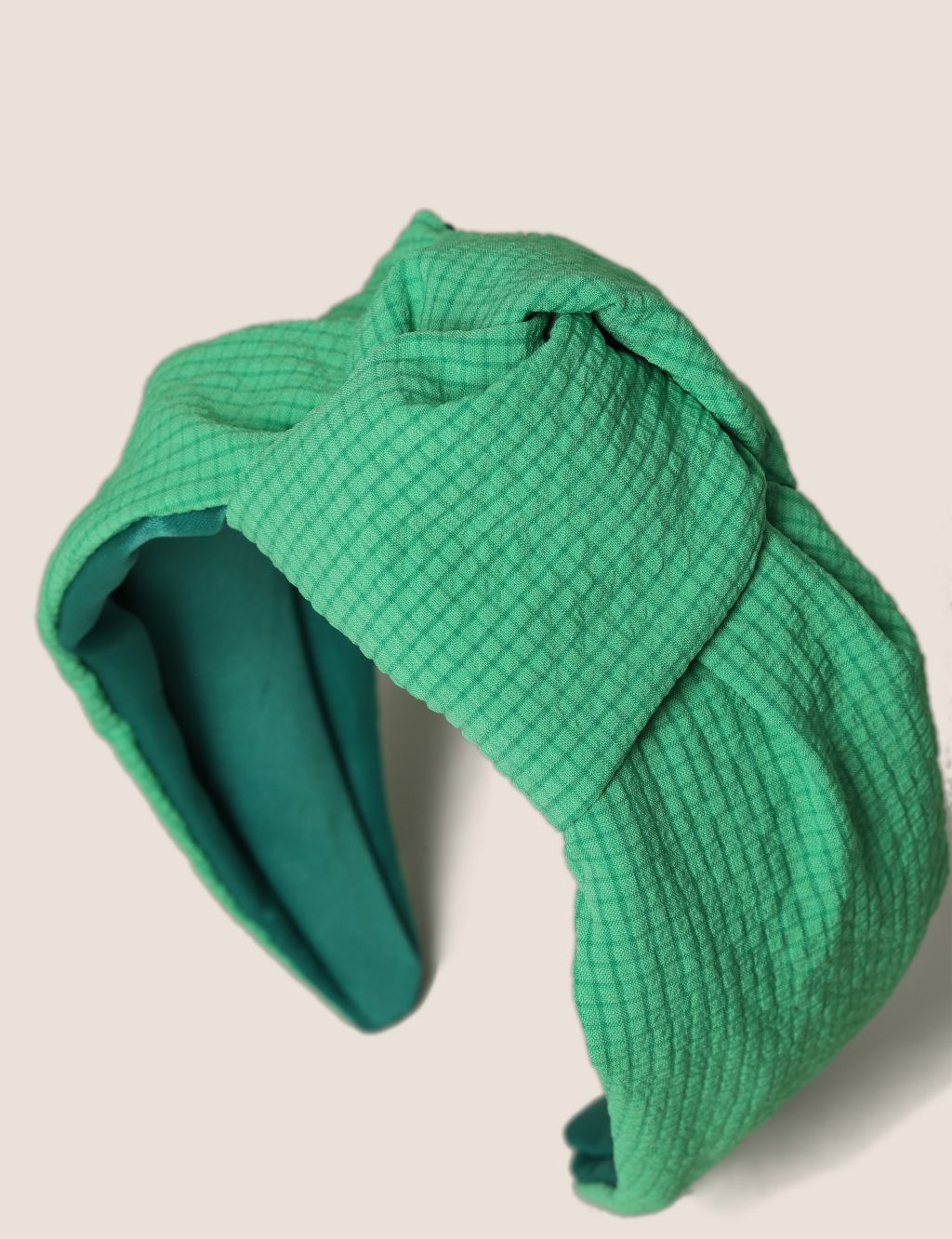 Green Crinkle Knot Alice Band