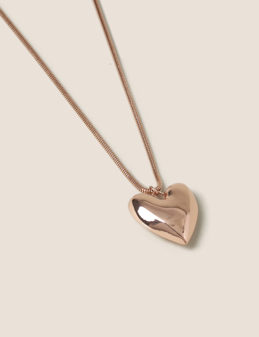 Rose Gold Tone Heart Short Chain image 1
